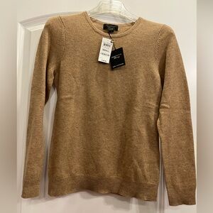Charter Club Luxury Cashnere Camel Crew Neck Sweater - Small